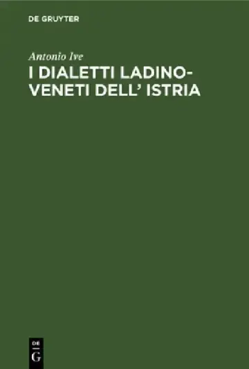Cover of I Dialetti Ladino-Veneti Dell' Istria