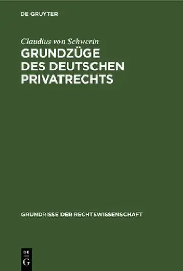 Cover of Grundzüge Des Deutschen Privatrechts