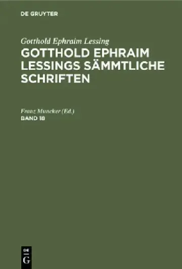 Cover of Gotthold Ephraim Lessing
