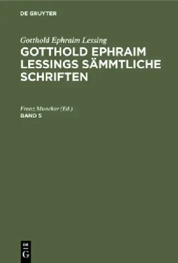Cover of Gotthold Ephraim Lessing