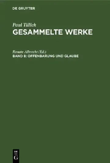 Cover of Offenbarung Und Glaube