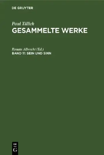 Cover of Sein Und Sinn