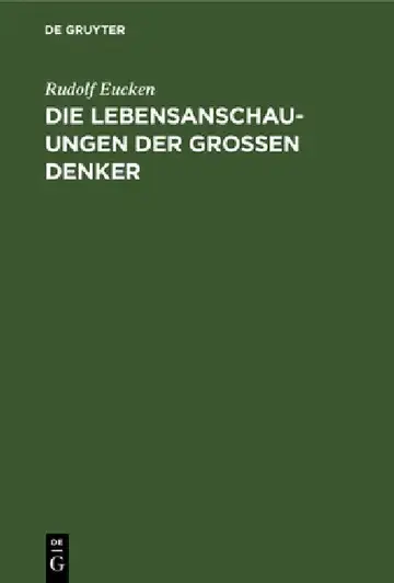 Cover of Die Lebensanschauungen Der Grossen Denker