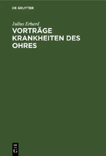 Cover of Vorträge Krankheiten Des Ohres