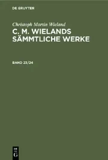 Cover of Christoph Martin Wieland