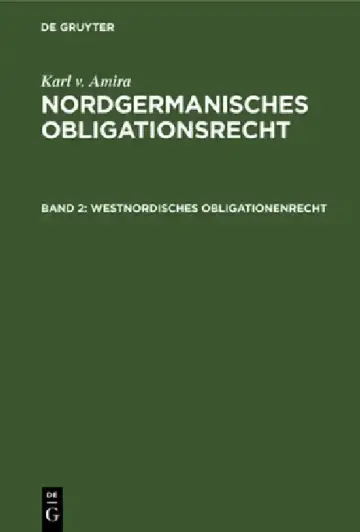 Cover of Westnordisches Obligationenrecht