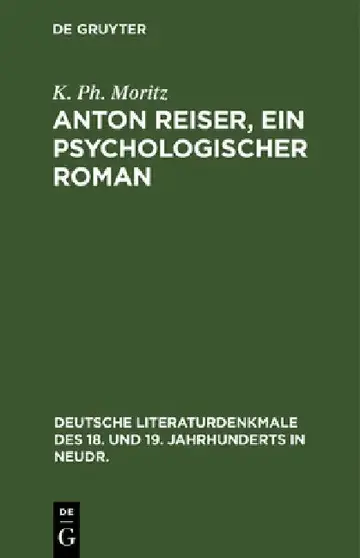 Cover of Anton Reiser, Ein Psychologischer Roman