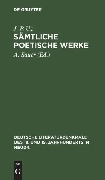 Cover of Sämtliche Poetische Werke