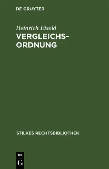 Cover of Vergleichs-Ordnung