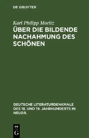Cover of Über Die Bildende Nachahmung Des Schönen