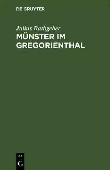 Cover of Münster Im Gregorienthal