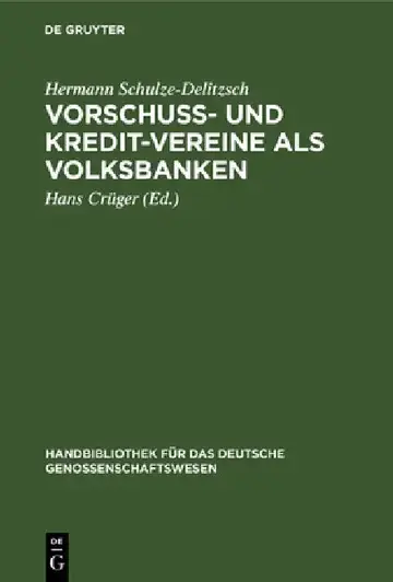 Cover of Vorschuß- Und Kredit-Vereine ALS Volksbanken