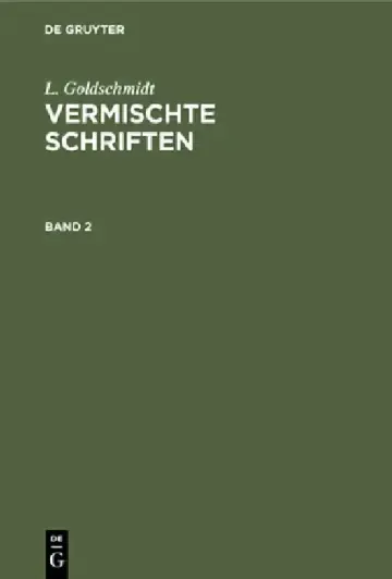 Cover of L. Goldschmidt