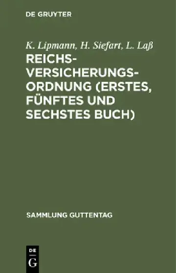Cover of Reichsversicherungsordnung (Erstes, Fünftes Und Sechstes Buch)