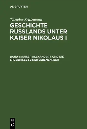 Cover of Kaiser Alexander I. Und Die Ergebnisse Seiner Lebensarbeit