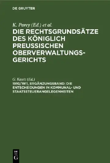 Cover of Die Entscheidungen in Kommunal- Und Staatssteuerangelegenheiten