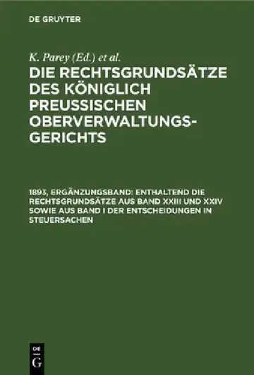 Cover of Enthaltend Die Rechtsgrundsätze Aus Band XXIII Und XXIV Sowie Aus Band I Der Entscheidungen in Steuersachen