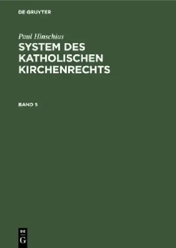 Cover of Paul Hinschius