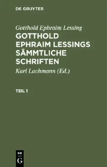 Cover of Gotthold Ephraim Lessing