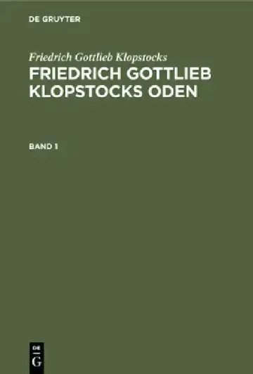 Cover of Friedrich Gottlieb Klopstocks