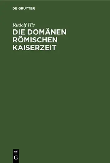 Cover of Die Domänen Römischen Kaiserzeit