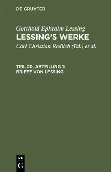 Cover of Briefe Von Lessing