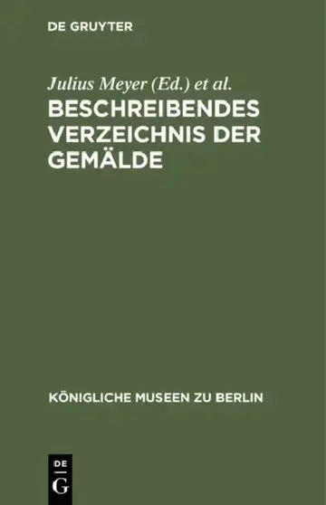 Cover of Beschreibendes Verzeichnis Der Gemälde