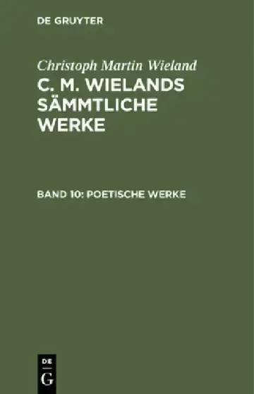 Cover of Poetische Werke