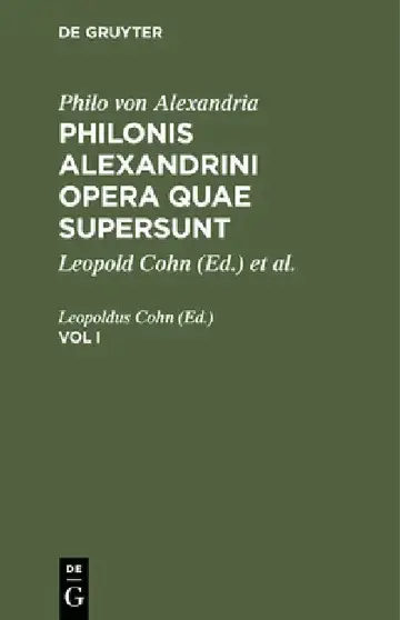 Cover of Philo Von Alexandria