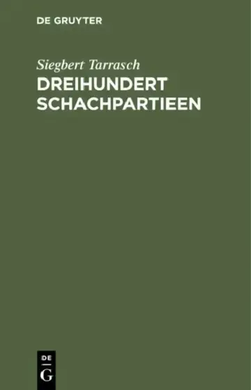 Cover of Dreihundert Schachpartieen