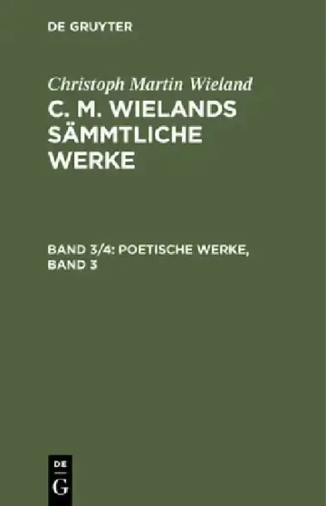 Cover of Poetische Werke, Band 3