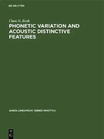 Cover of Phonetic Variation and Acoustic Distinctive Features