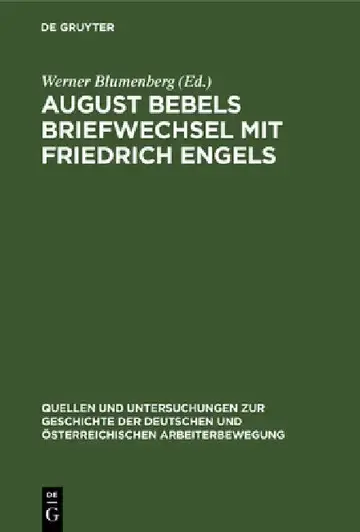 Cover of August Bebels Briefwechsel Mit Friedrich Engels