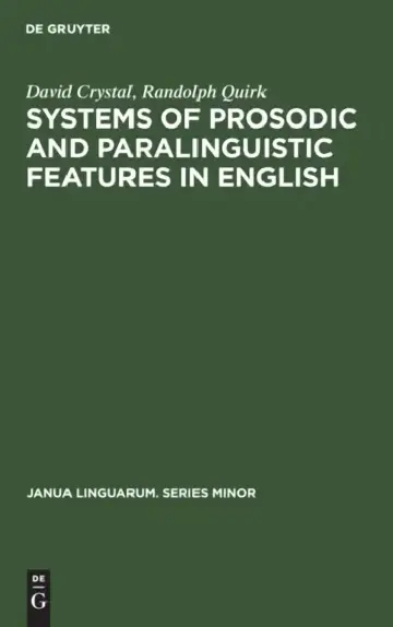 Cover of Systems of Prosodic and Paralinguistic Features in English