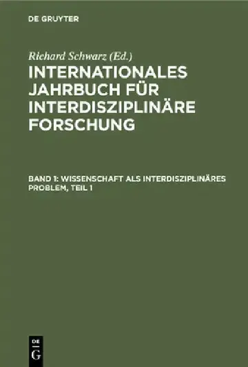 Cover of Wissenschaft ALS Interdisziplinäres Problem, Teil 1