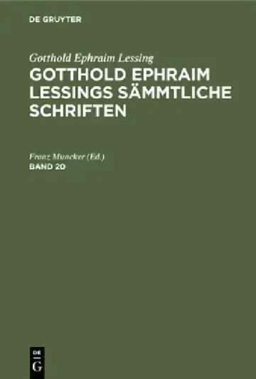 Cover of Gotthold Ephraim Lessing