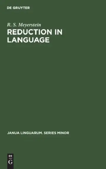 Cover of Reduction in Language