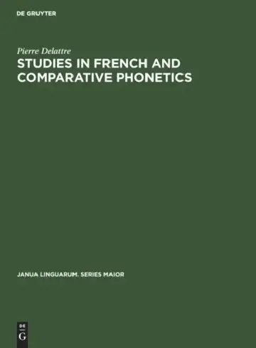 Cover of Studies in French and Comparative Phonetics