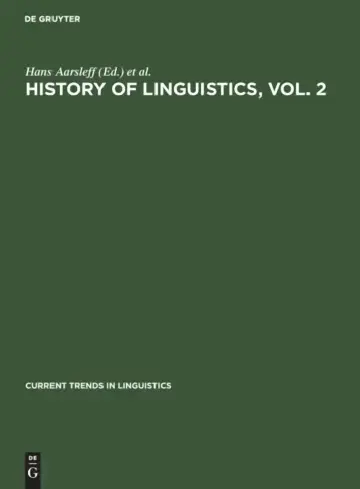 Cover of History of Linguistics, Vol. 2