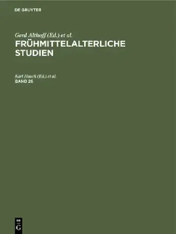 Cover of Frühmittelalterliche Studien. Band 26