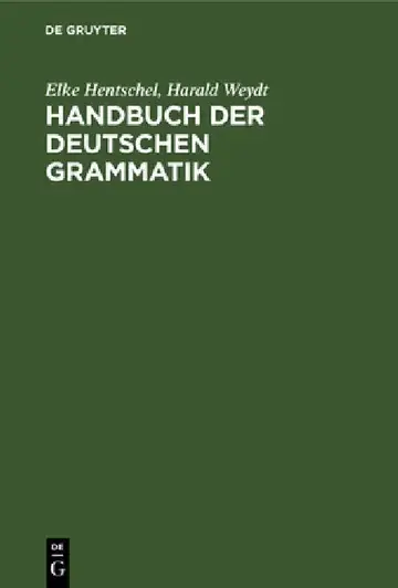 Cover of Handbuch Der Deutschen Grammatik