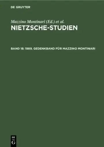 Cover of 1989. Gedenkband Für Mazzino Montinari