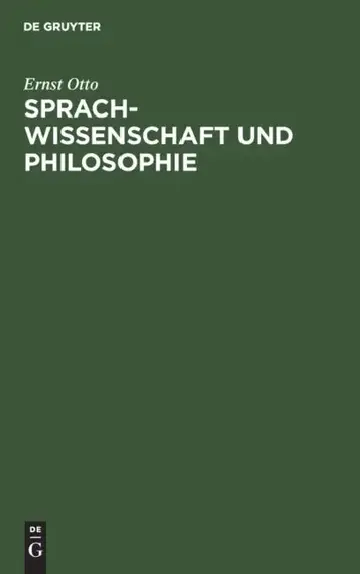 Cover of Sprachwissenschaft Und Philosophie