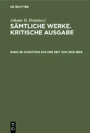 Cover of Schriften Aus Der Zeit Von 1805-1806