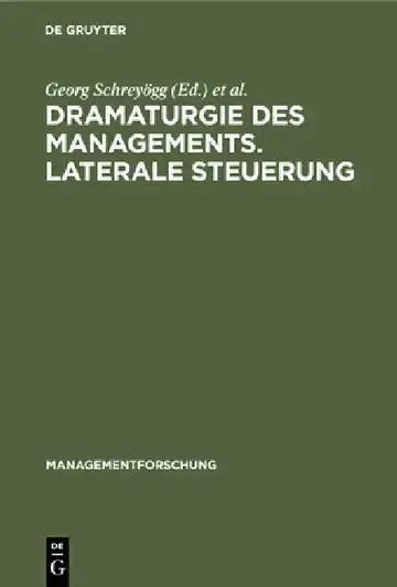 Cover of Dramaturgie Des Managements. Laterale Steuerung