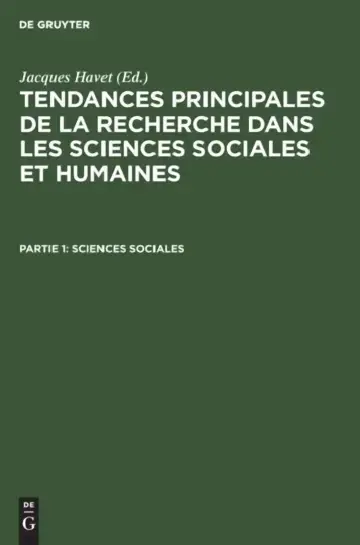 Cover of Sciences Sociales