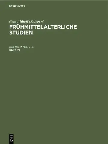 Cover of Frühmittelalterliche Studien. Band 27