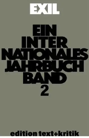 Cover of Erinnerungen ANS Exil - Kritische Lektüre Der Autobiographien Nach 1933 Und Andere Themen