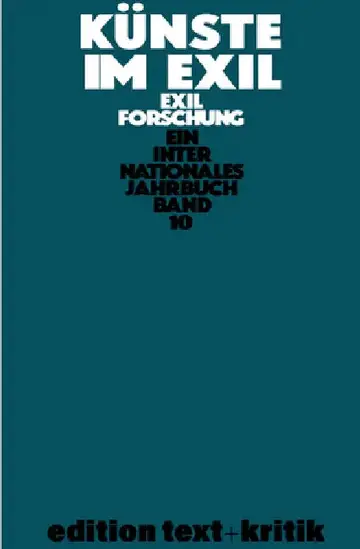 Cover of Künste Im Exil