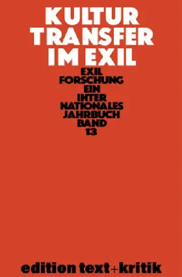 Cover of Kulturtransfer Im Exil